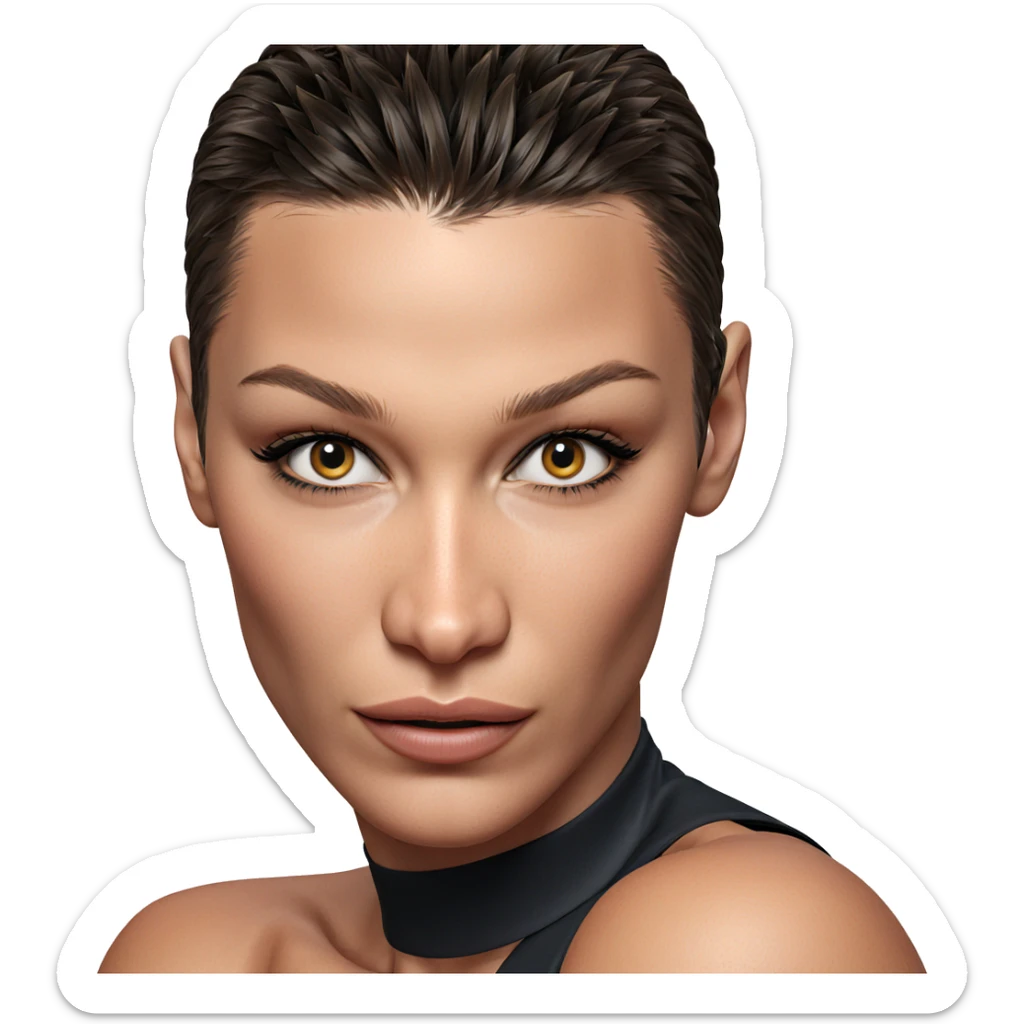 realistic portrait of a boy sticker