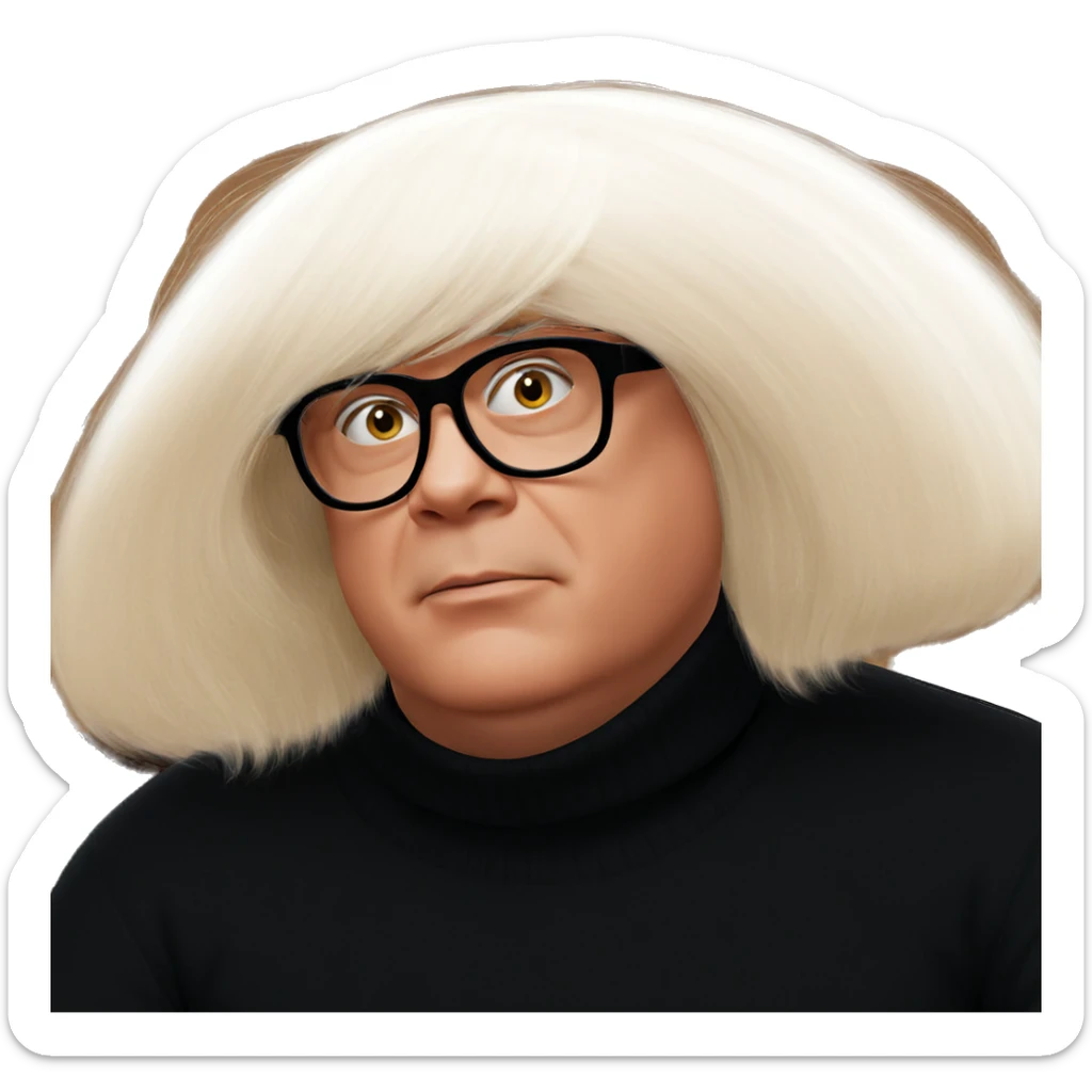 boy in black turtleneck sweater sticker