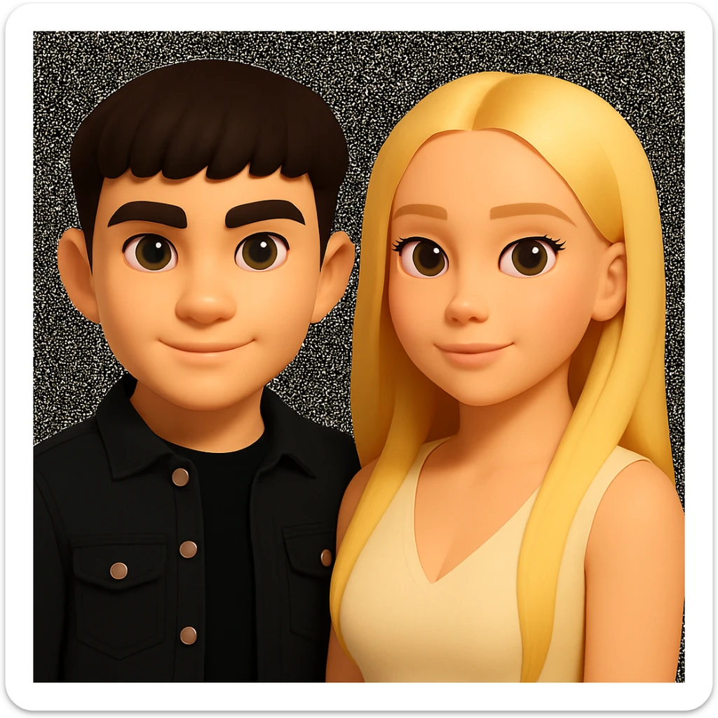 Slightly increase the volume of the upper body of the girl and slightly rotate her to face forward. Preserve the style of the original image. sticker