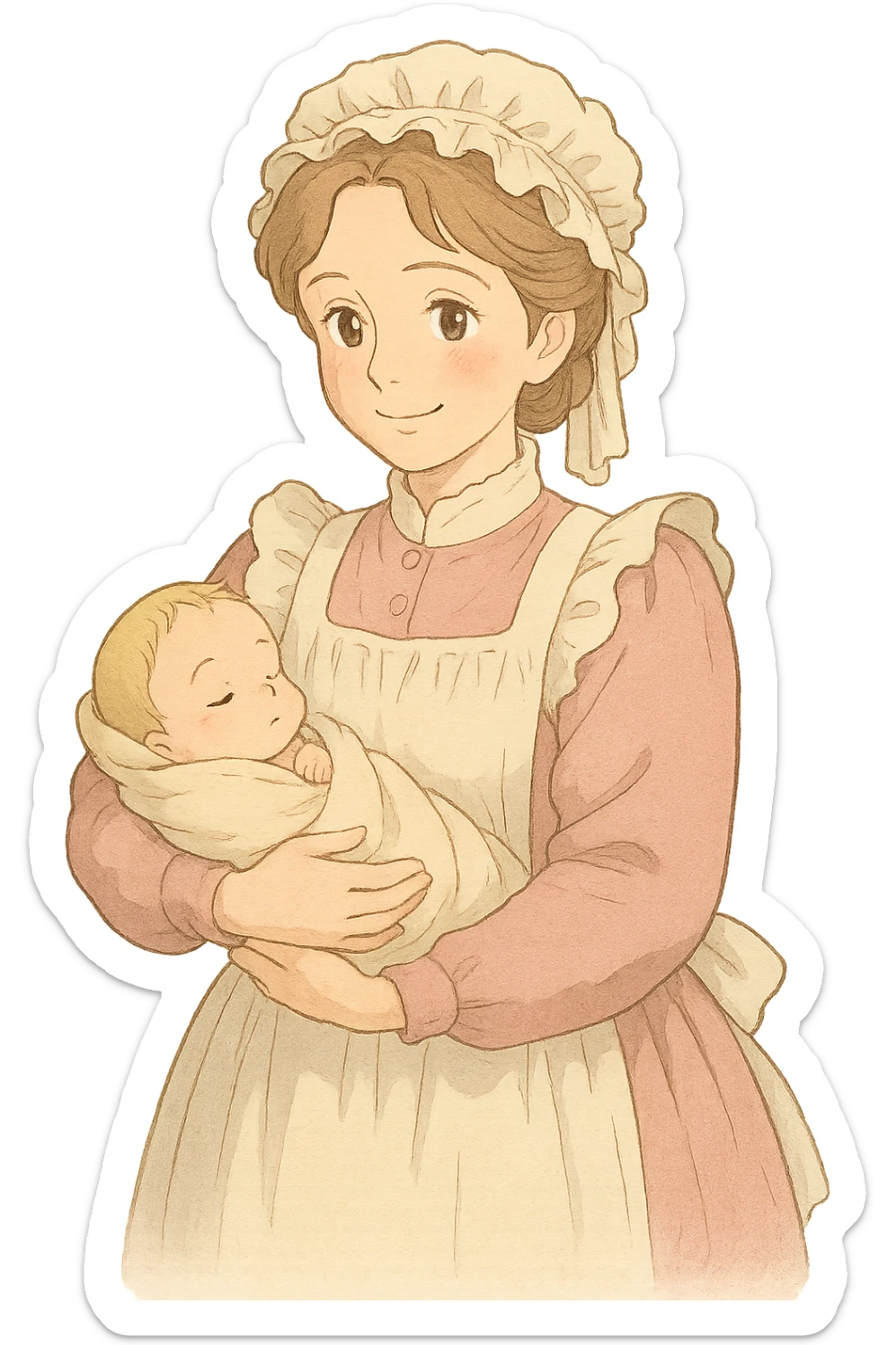 victorian midwife sticker