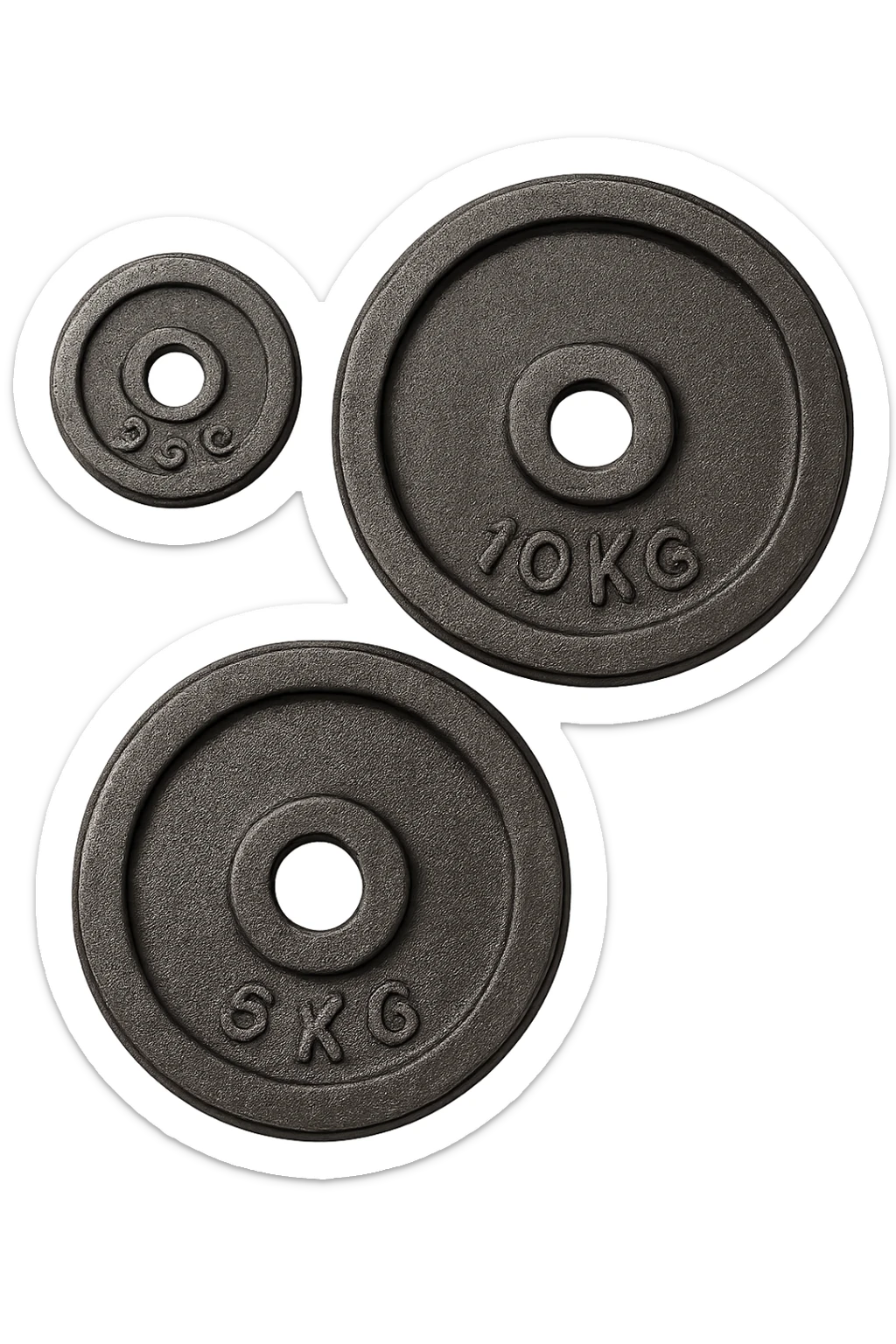 Pesi in ghisa senza sfondo sticker