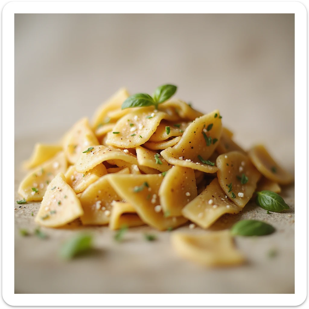 Pasta senza glutine che fluttua in aria, isolata, senza sfondo, iperrealismo 4K sticker