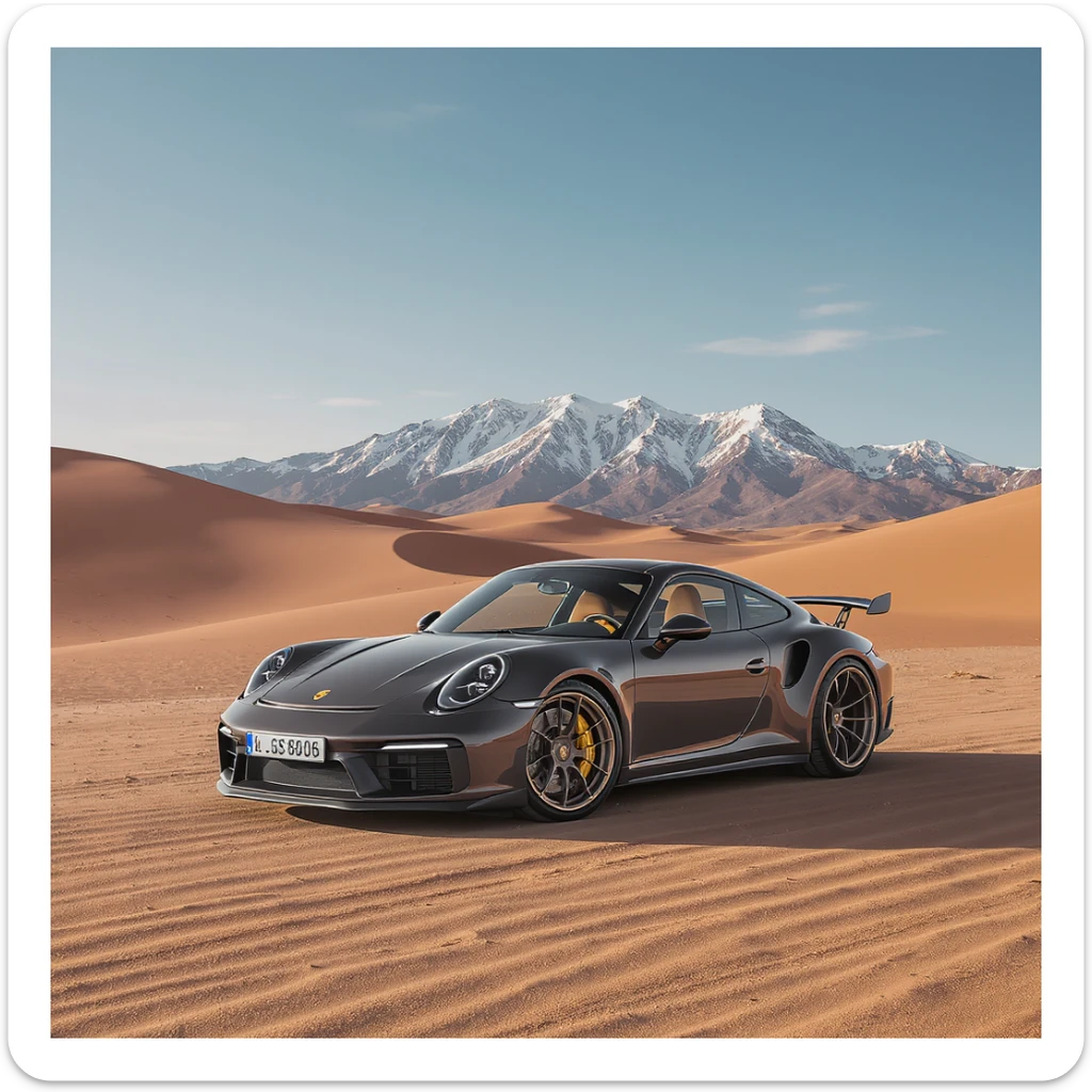 A modern desert mountain, wallpaper, modern, porsche 911 sticker