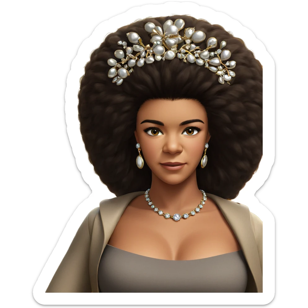 girl in jewelry portrait sticker