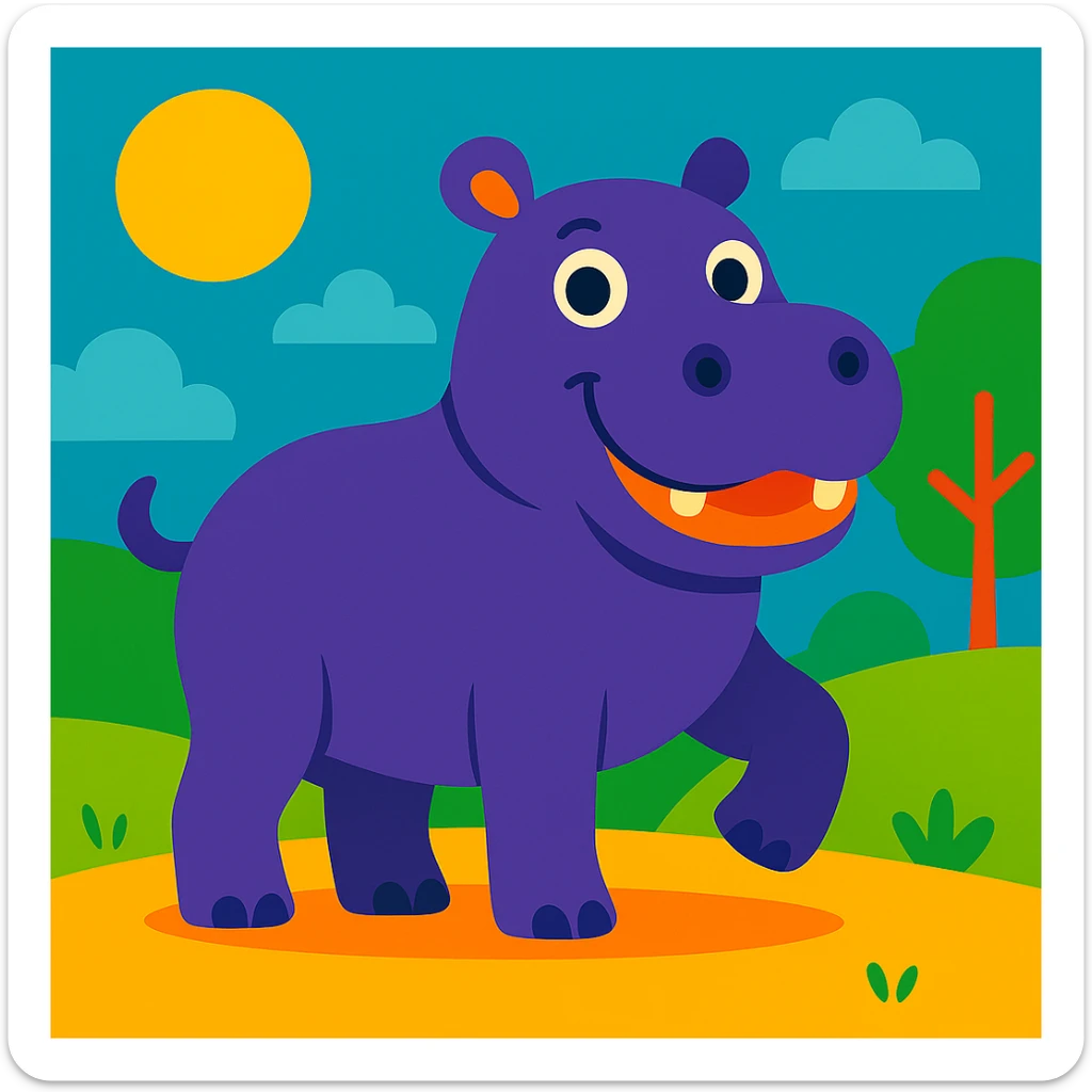 Hippotamus sticker