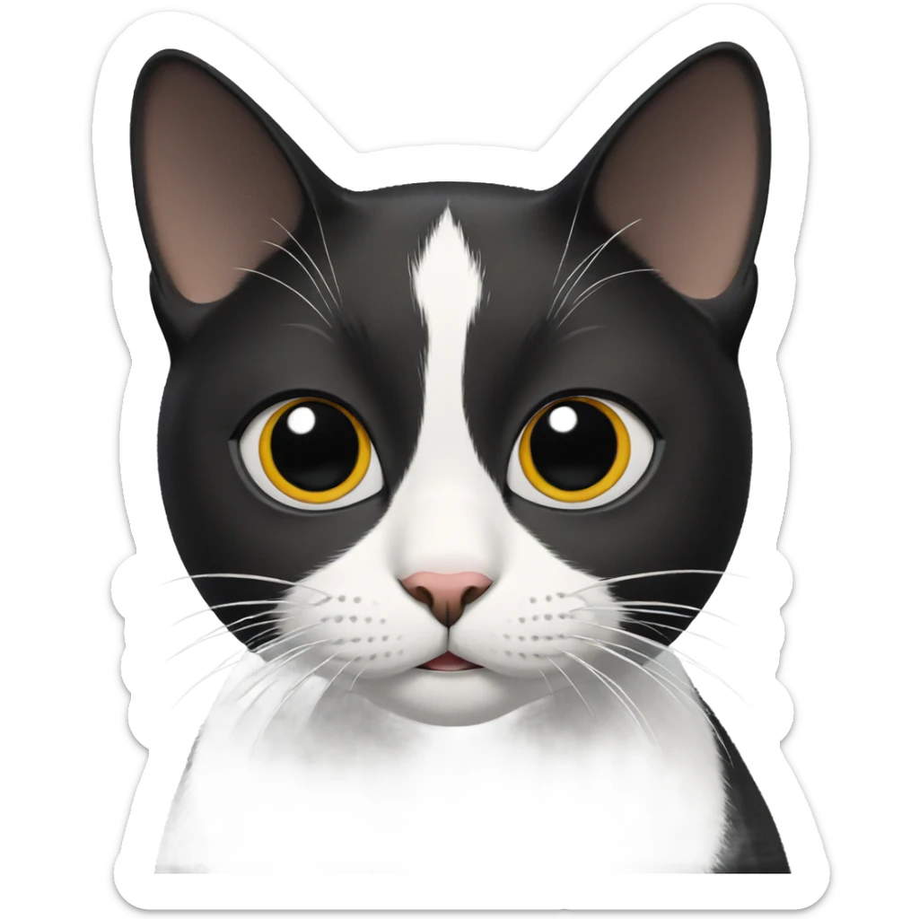 black cat gazing at viewer sticker