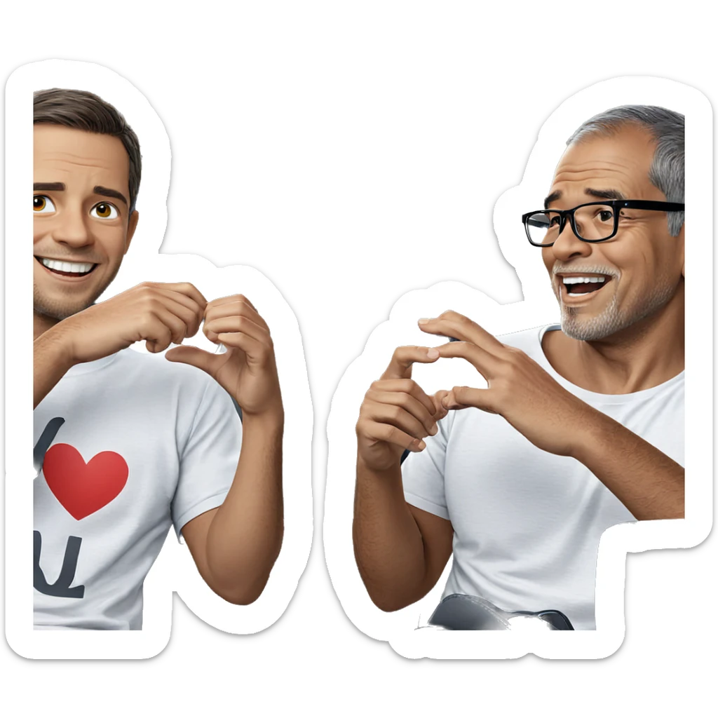 smiling boys in car interior sticker