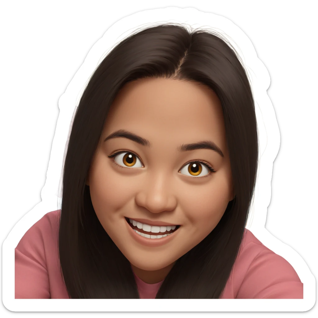 happy girl portrait smiling sticker