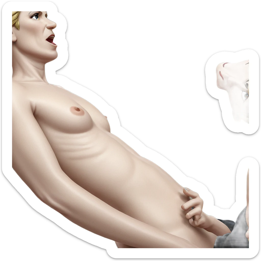 sensual portrait of a woman sticker