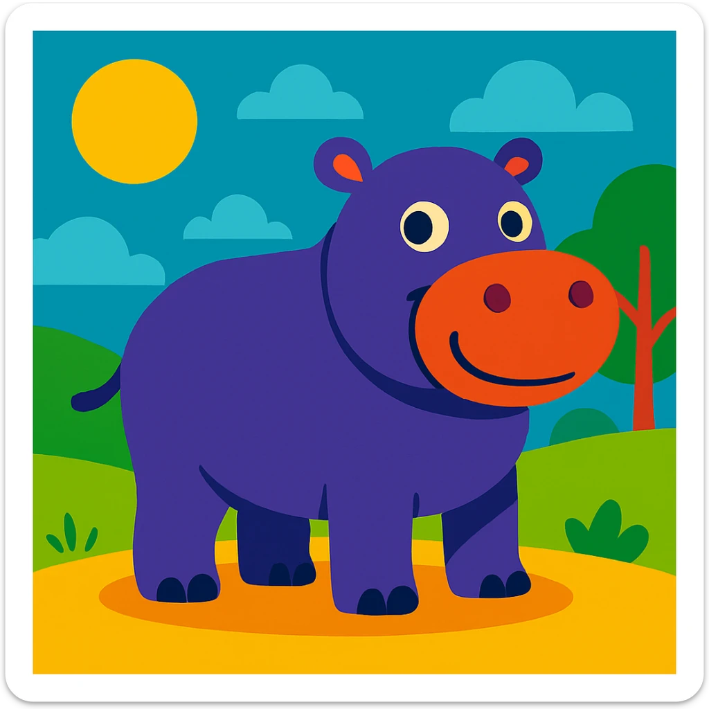 Hippotamus sticker
