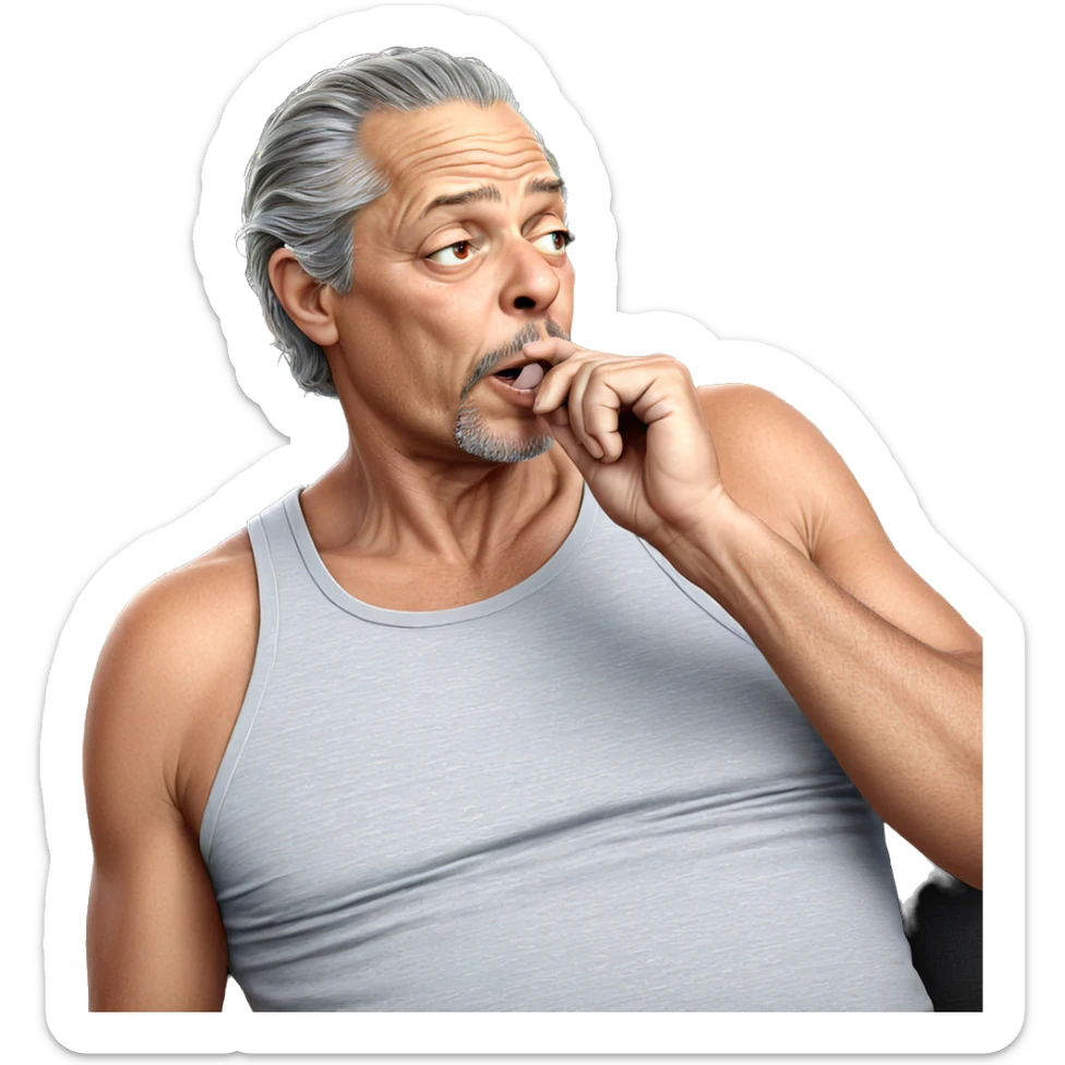 realistic portrait of an old man sticker