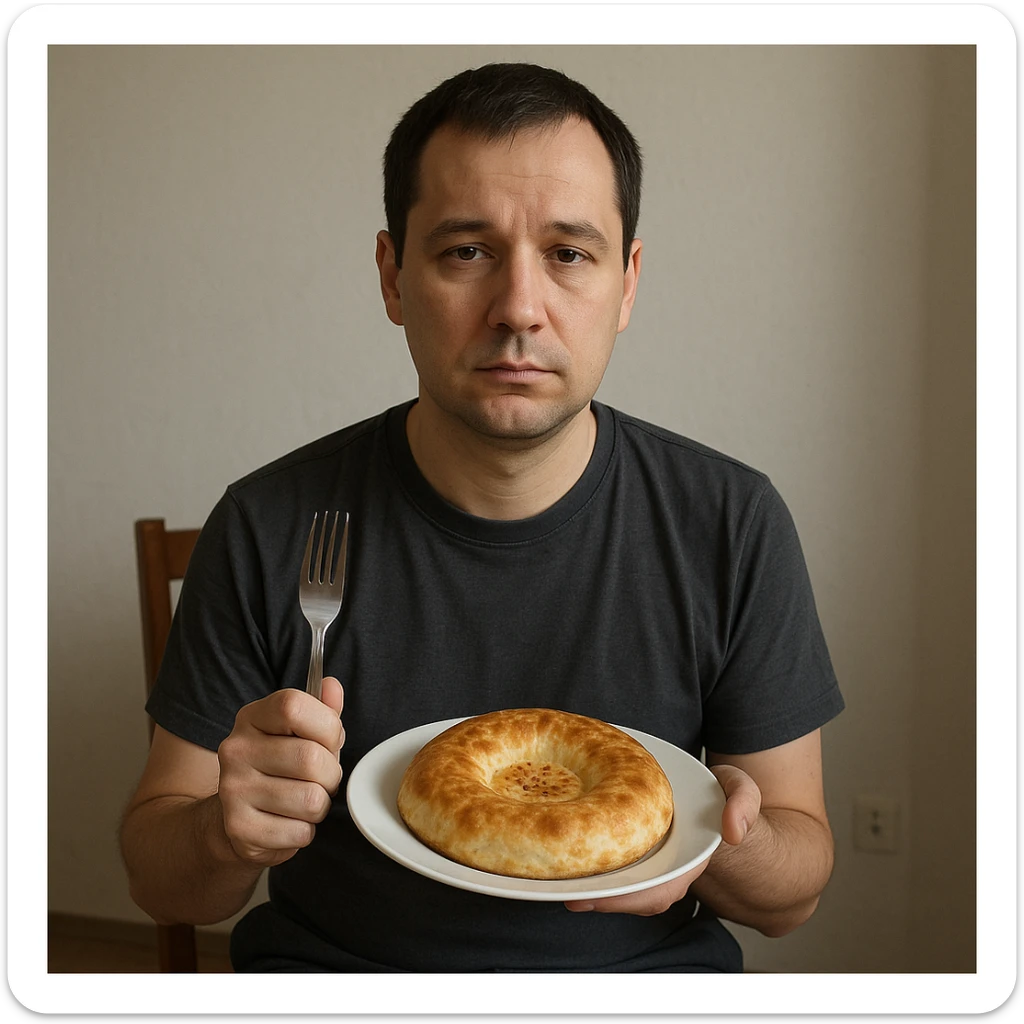 sartarosh xonada shunchaki tarelka v vilka ushlab utirsin tarelkada esa faqat uzbekcha non bulsin kayfiyati xam urtacha bulsin xursan bob ketmasin sticker