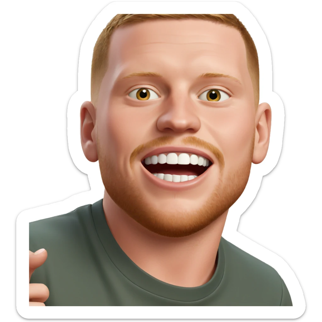 meme boy with open mouth sticker