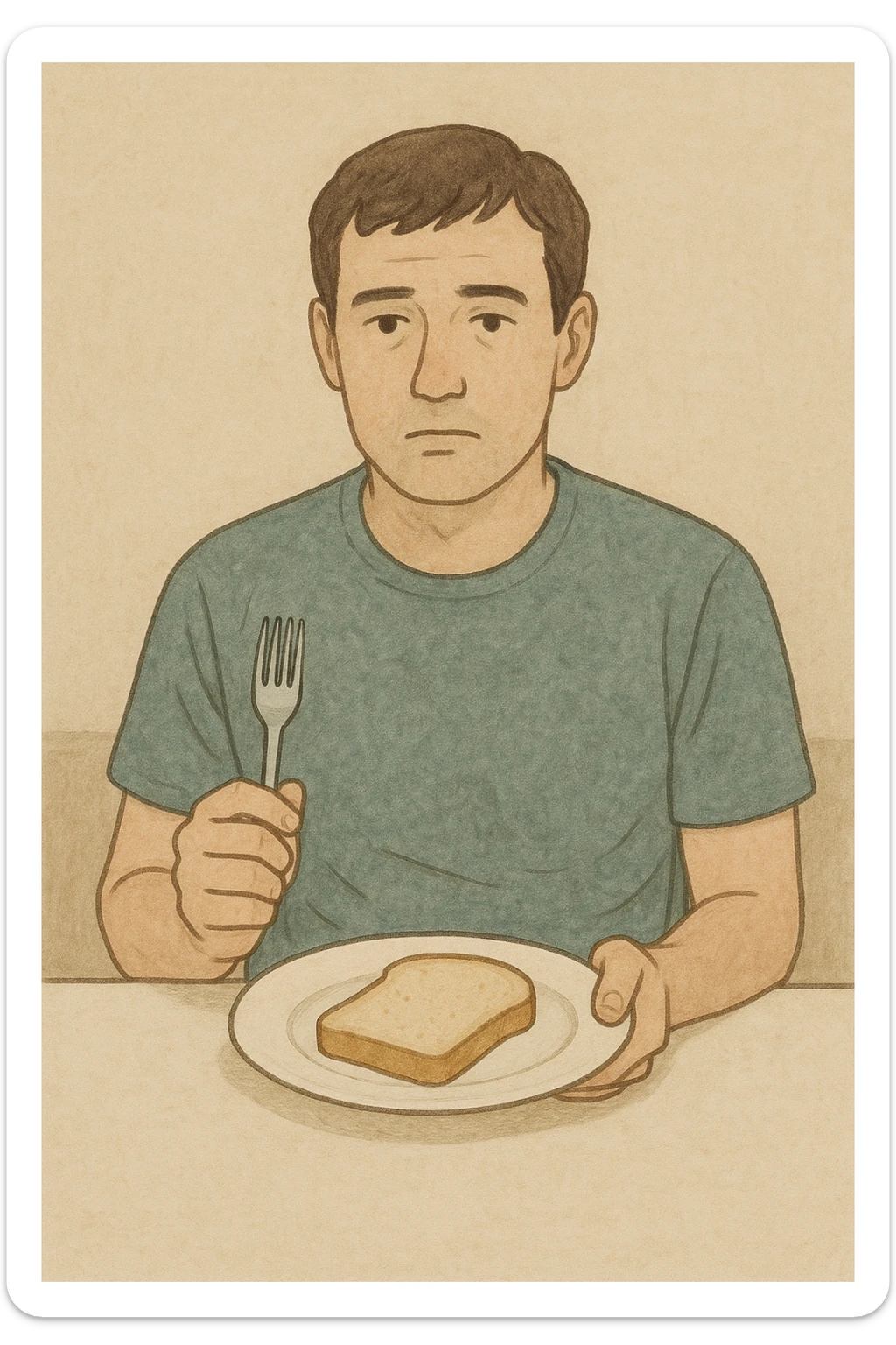 sartarosh xona bunaqa zur darajada bulmasin keyin shunchaki tarelka v vilka ushlab utirsin tarelkada esa faqat non bulsin kayfiyati xam urtacha bulsin xursan bob ketmasin sticker