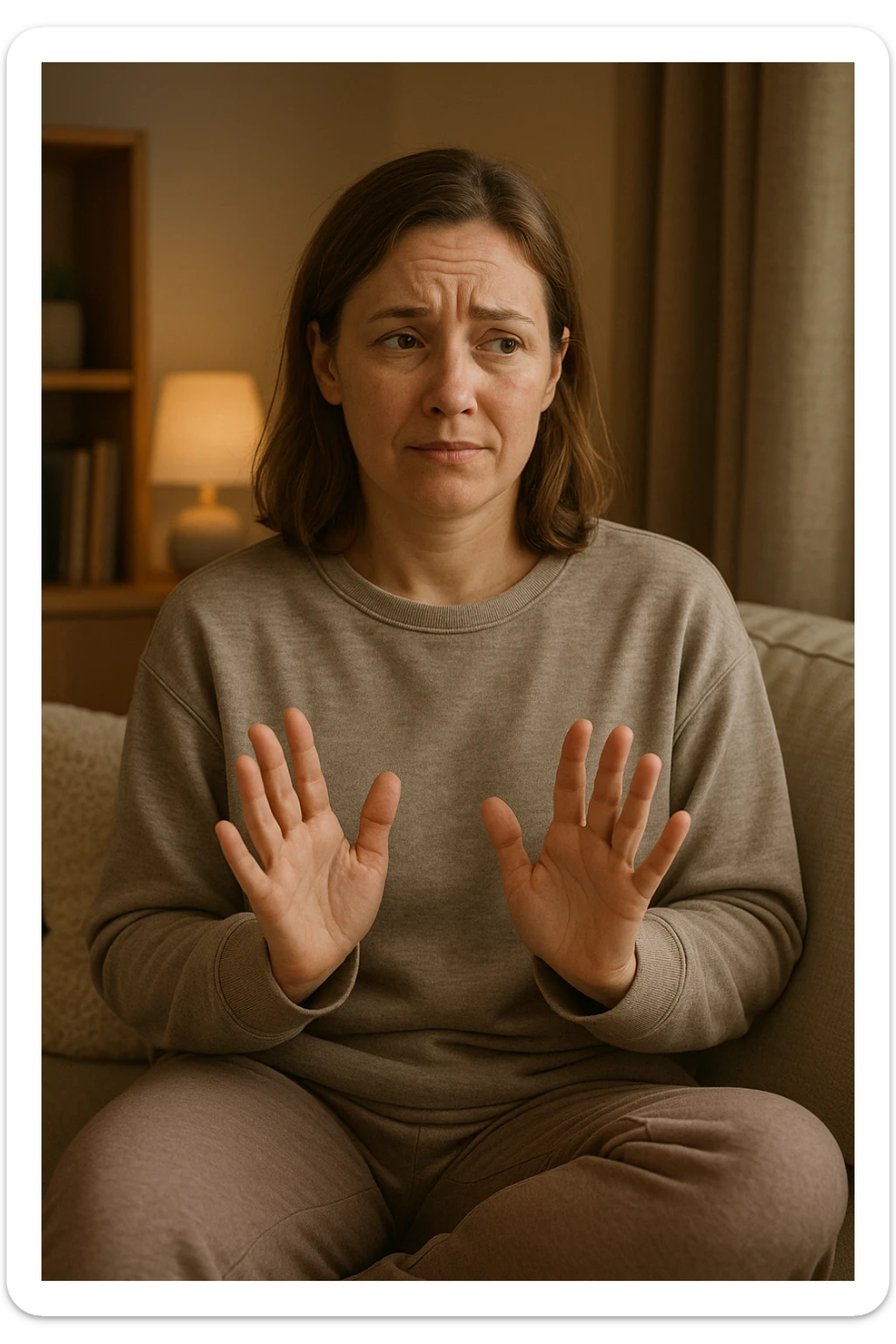 donna che vuole rimanere nella sua zona di comfort. Immagini realistiche sticker