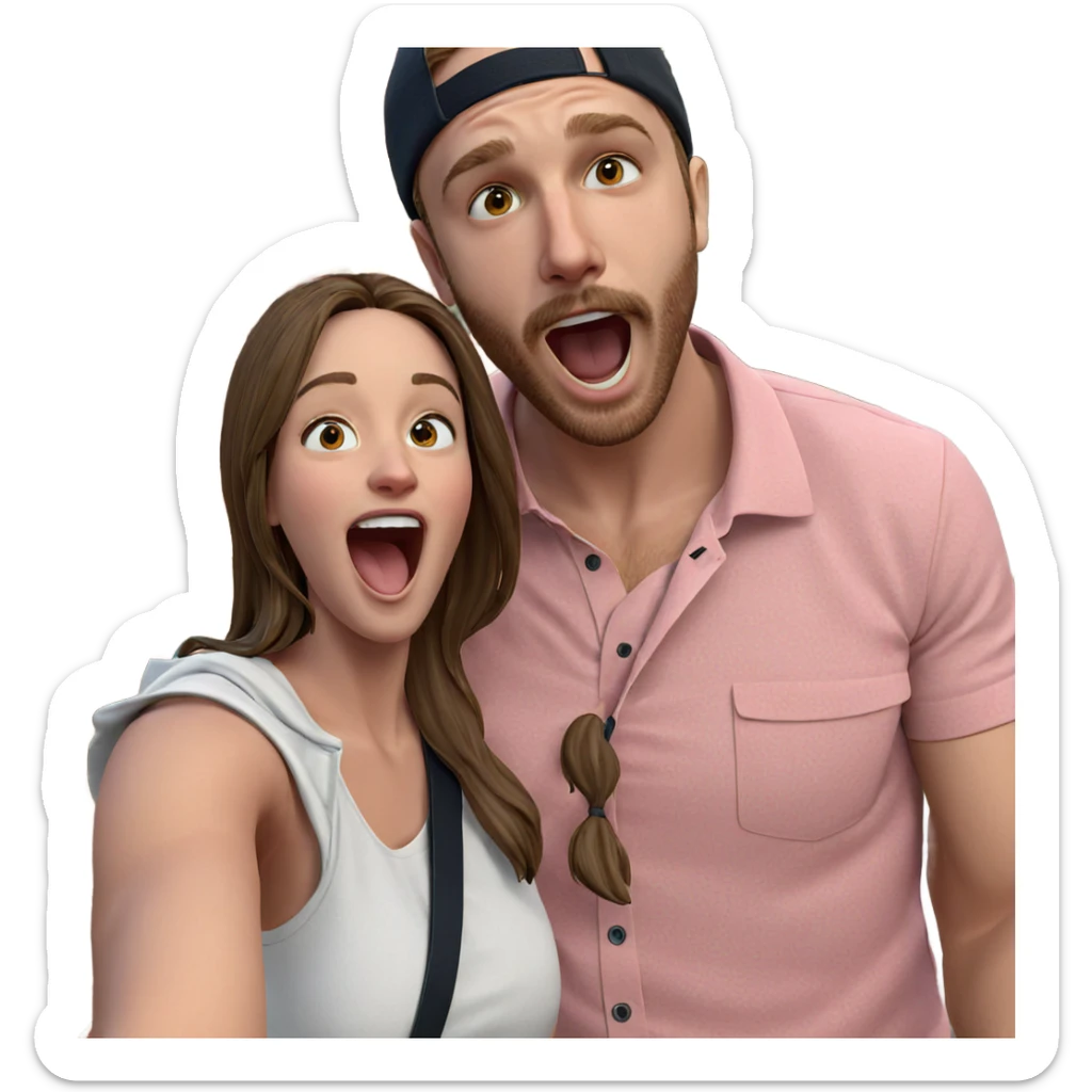 playful outdoor selfie moment sticker