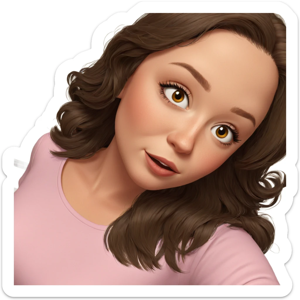 realistic portrait of a girl sticker