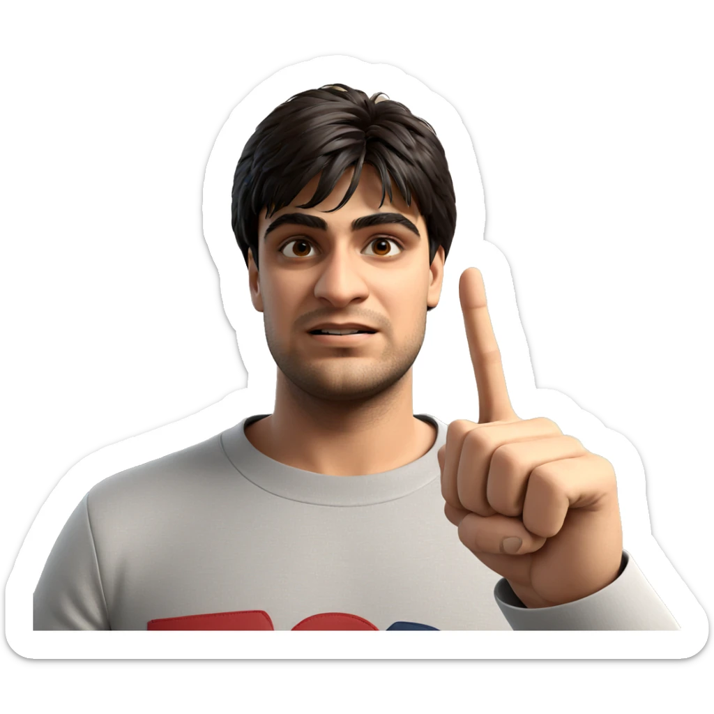 casual portrait of a man sticker