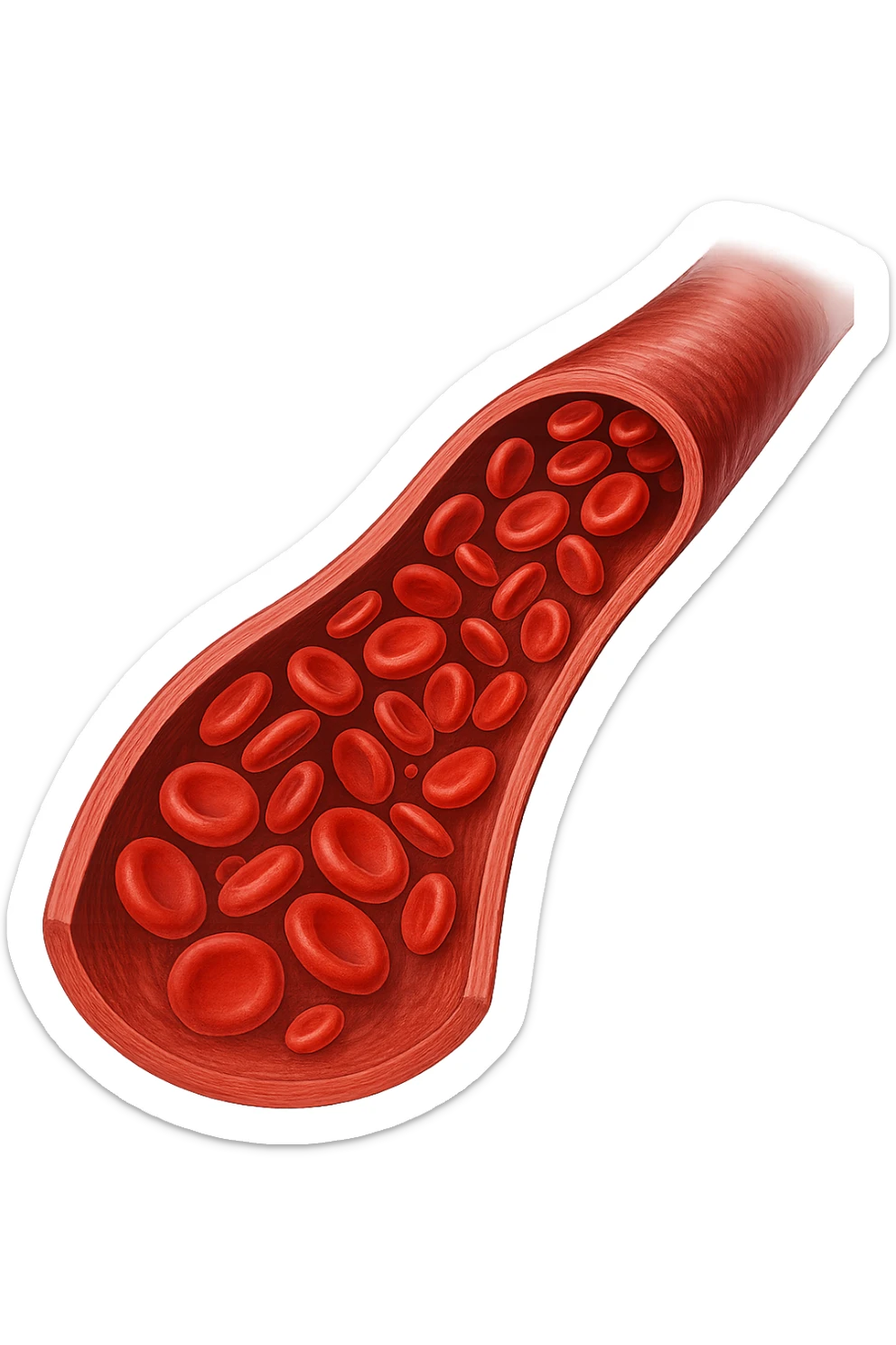 vena umana con globuli rossi sticker