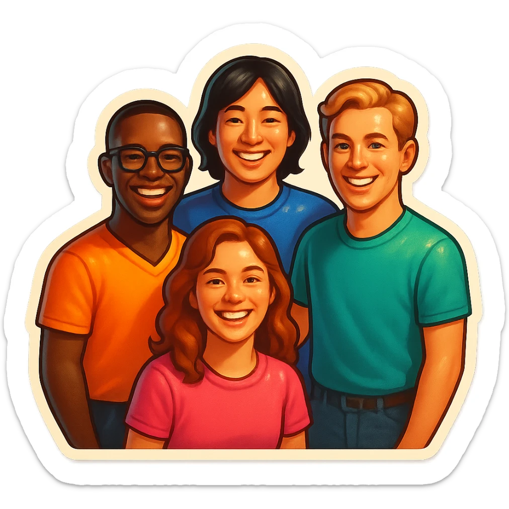 group of people sticker