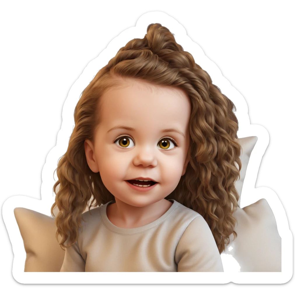 realistic portrait of girl sticker