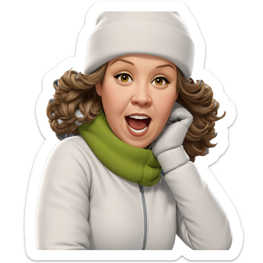 girl in snowy outfit sticker