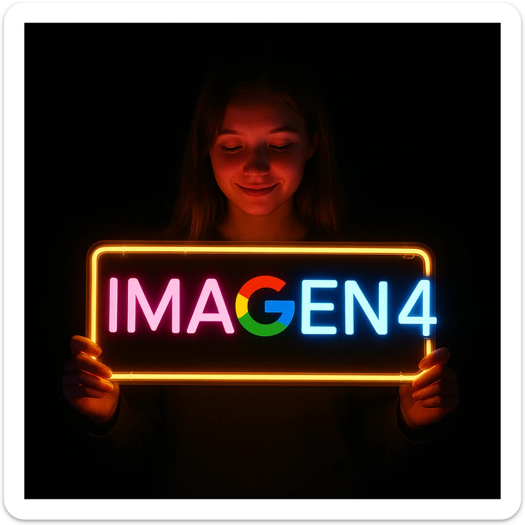 make a girl holding this sign, but sign in made of neon sticker