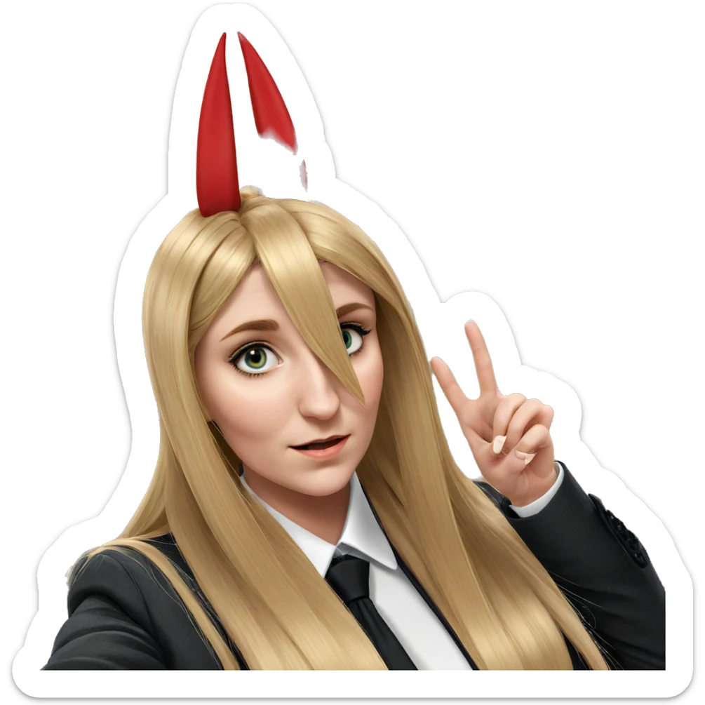 blonde girl in formal attire sticker