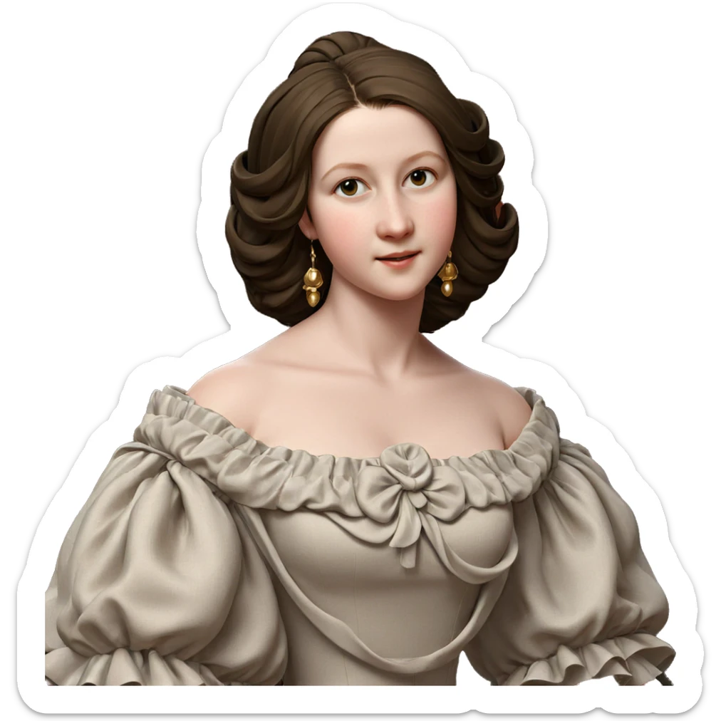 elegant girl in dress sticker