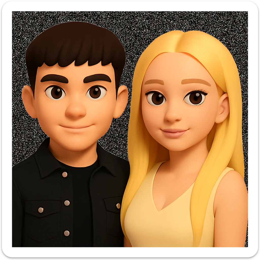 Slightly increase the volume of the upper body of the girl and slightly rotate her to face forward, preserving the style of the original image. sticker