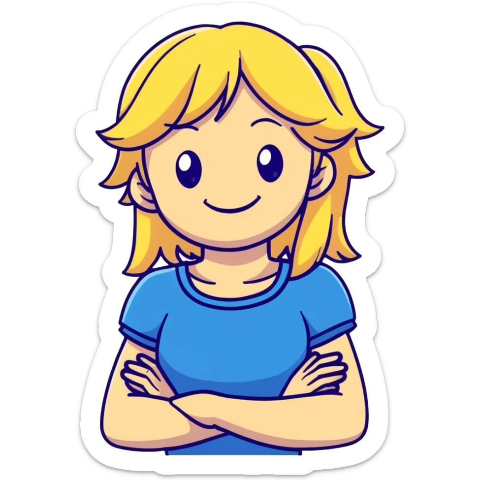 Smiling Lucy Heartfilia from Fairy Tail with blonde hair sticker