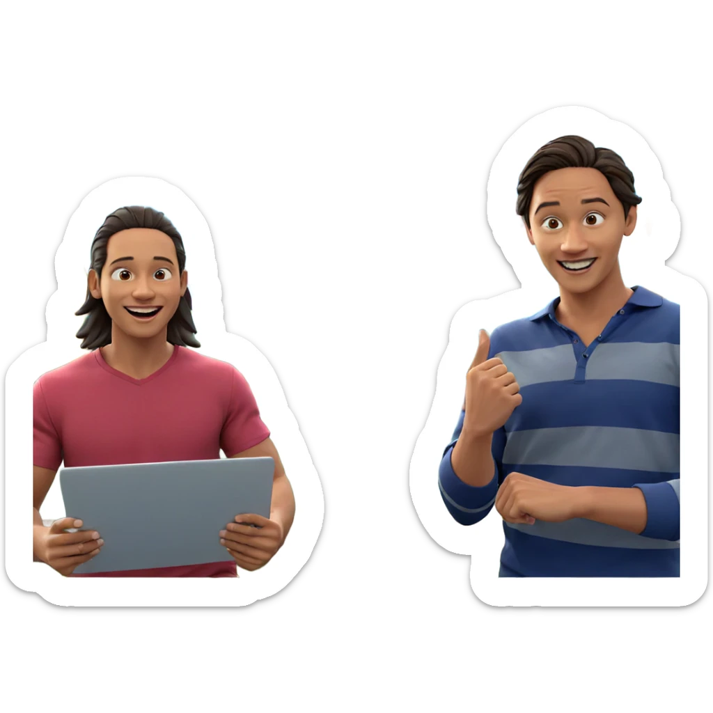 happy moment under the sky sticker