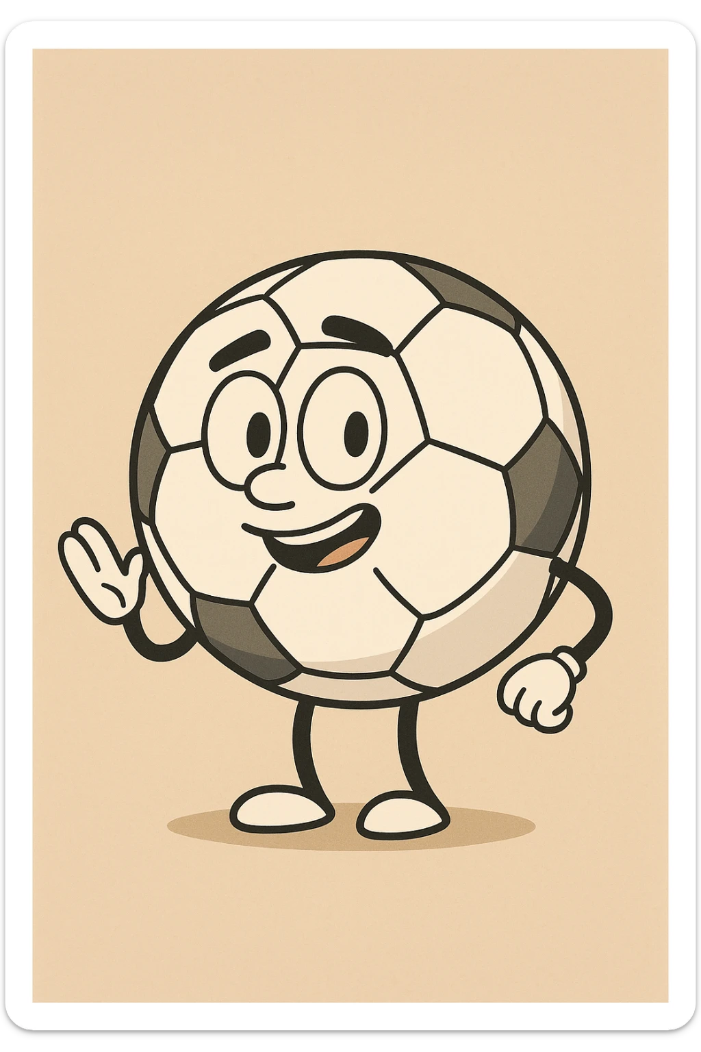 modern design minimal style soccer ball with white color sticker