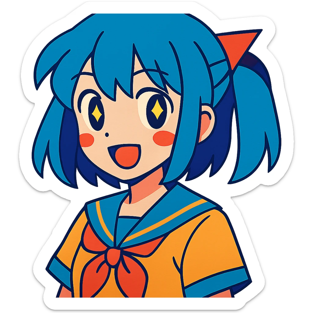 anime girl sticker