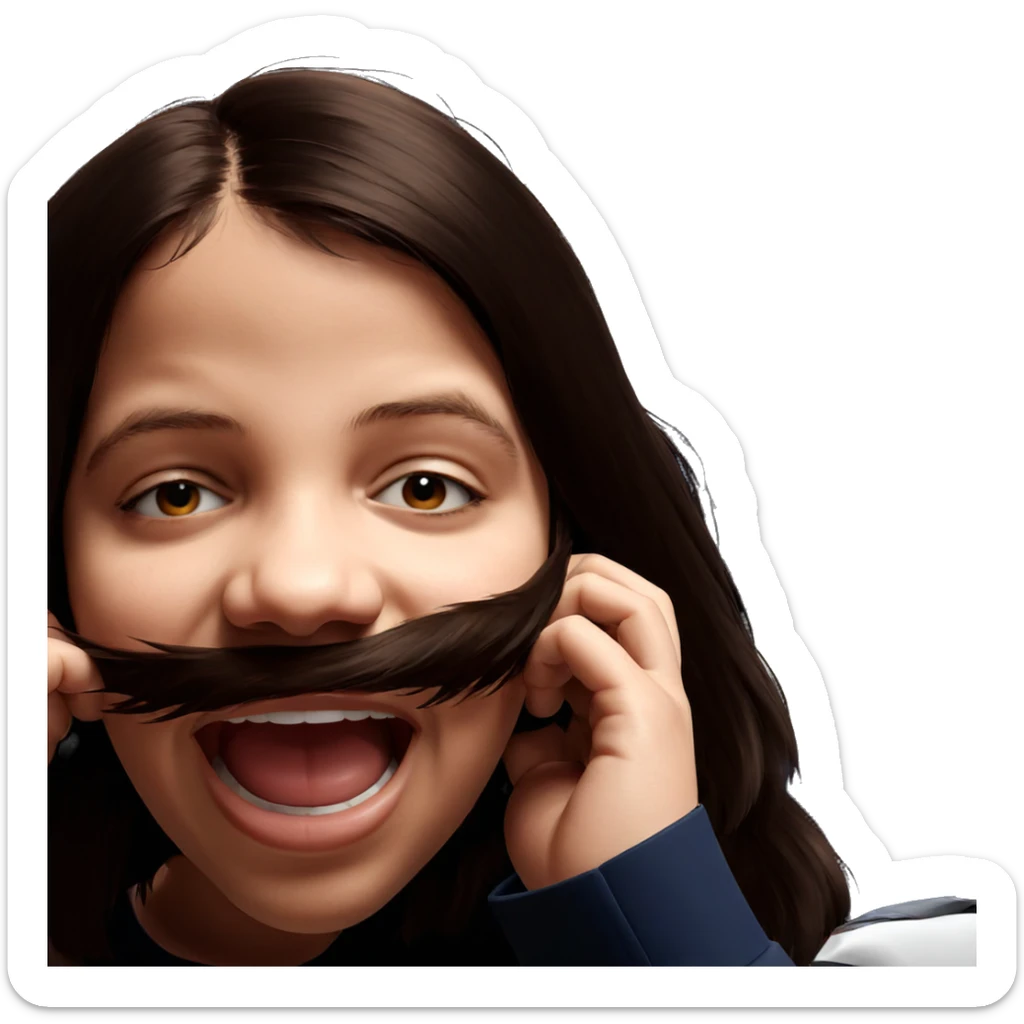 brown haired boy portrait sticker