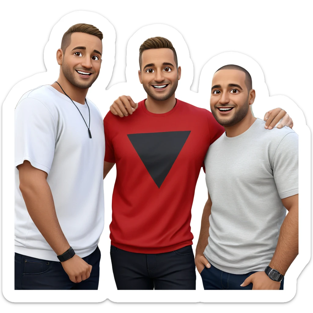 boys in casual attire sticker