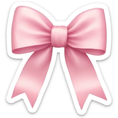 light pink ribbon bow sticker