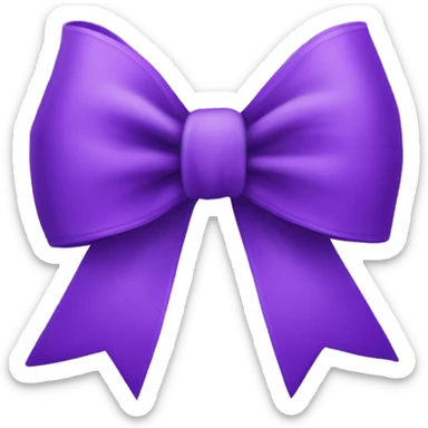 purple bow sticker