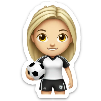 White girl soccer player  sticker