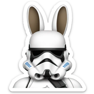 Storm trooper bunny sticker
