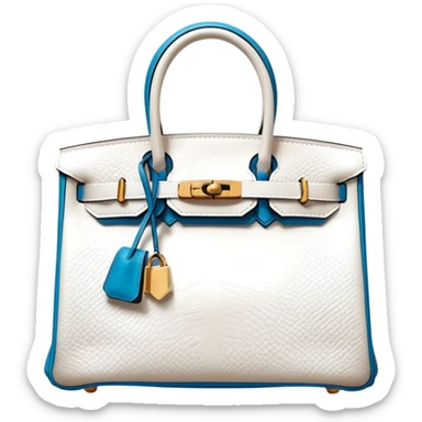 hermes birkin white himalayan bag sticker