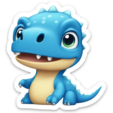 Cute blue Dino  sticker