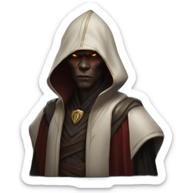 hyperrealist sith jedi in world of warcraft sticker