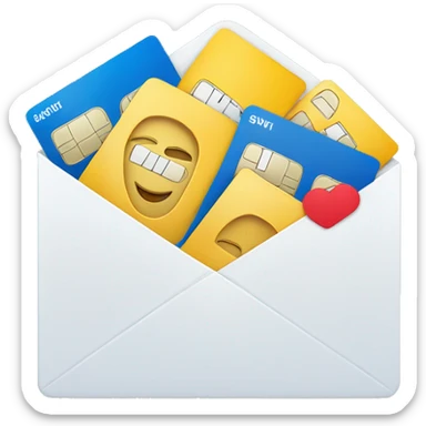 Opened mail with 3 debit cards inside sticker