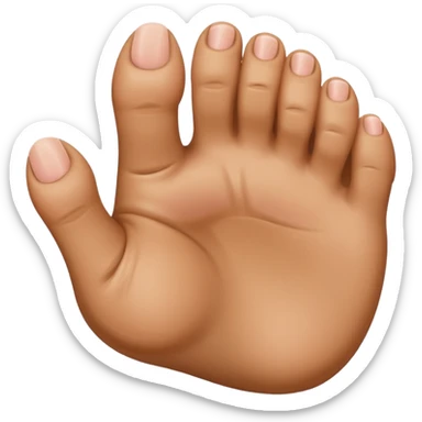 Big toe up rest of toes curled down sticker