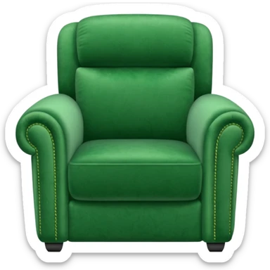 green comfy armchair sticker