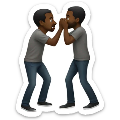 2 guys kissing black hot sticker