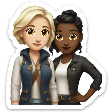 Evie and Berlin ￼ sticker