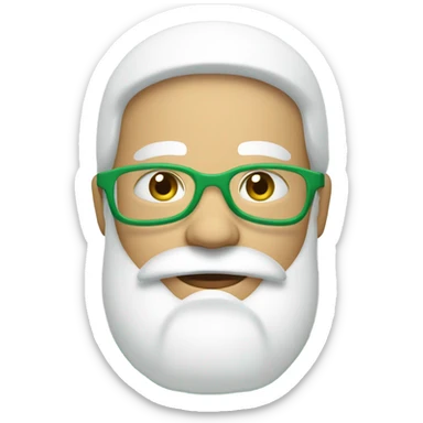 Santa wearing green t-shirt. The t-shirt the letters ‘Greenwich Health’ written in white letters  sticker