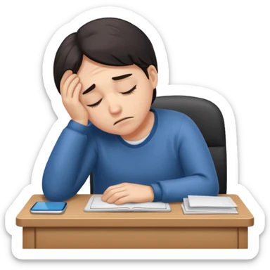 fell asleep at work sticker